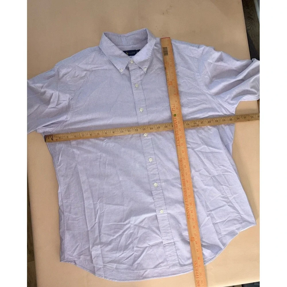 Polo Ralph Lauren Men's XL Solid Lavender Button Down Oxford Long Sleeve